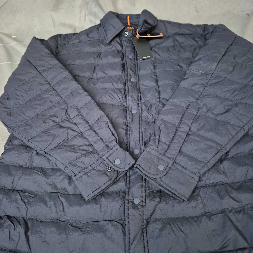 HUGO BOSS BOSS NAVY QUILTED PADDED JACKET - SIZE M