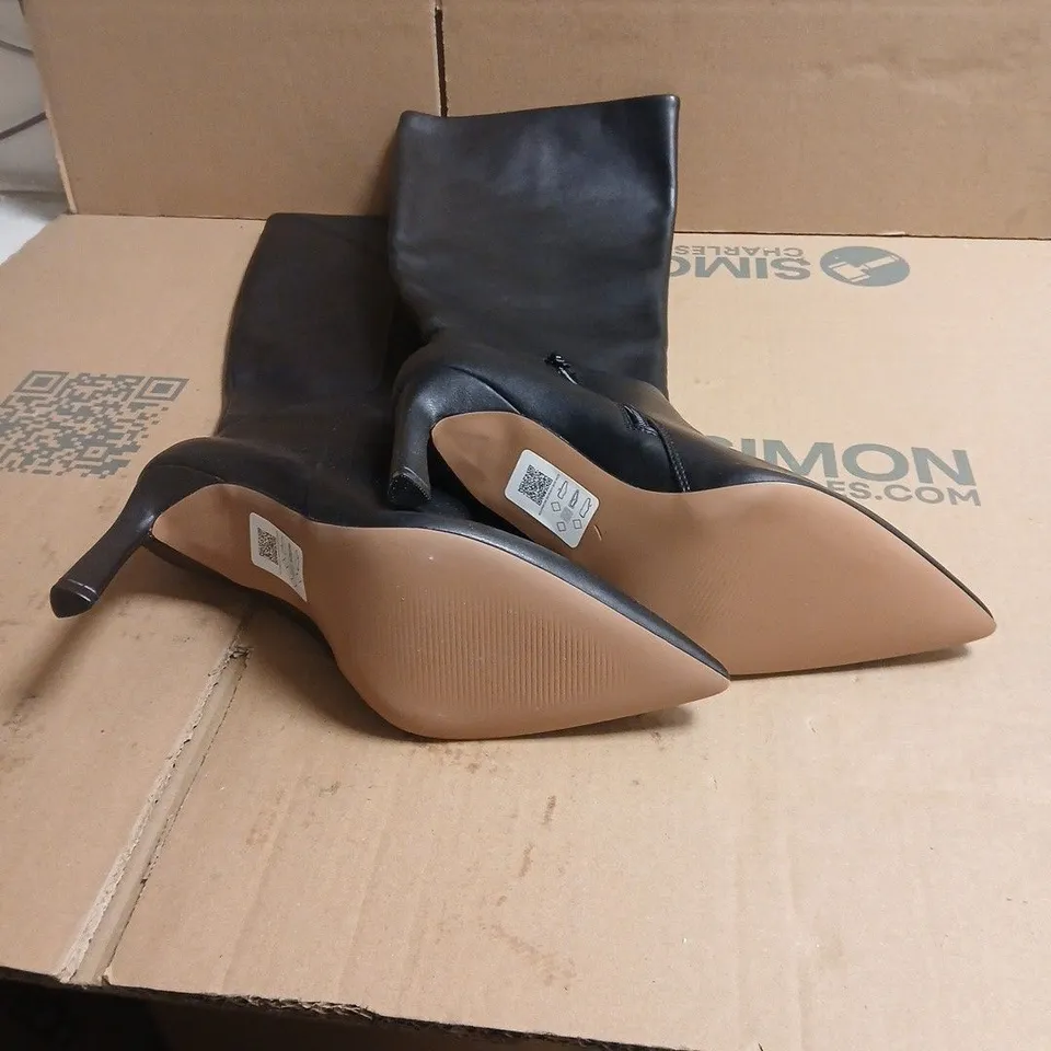 ASOS DESIGN WIDE FIT CHARMED KNEE HIGH BOOTS BOXED UK SIZE 7