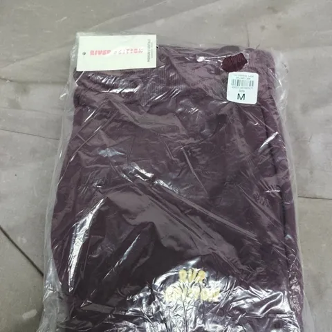 RIVER EDITION PREMIUM ESSENTIALS DARK BURGUNDY SWEATPANTS – UK SIZE M