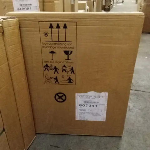 BRAND NEW BOXED STOCKHOLM 3 DRAWER BEDSIDE CABINET IN SILVER FIR AND GRAPHITE (1 BOX)