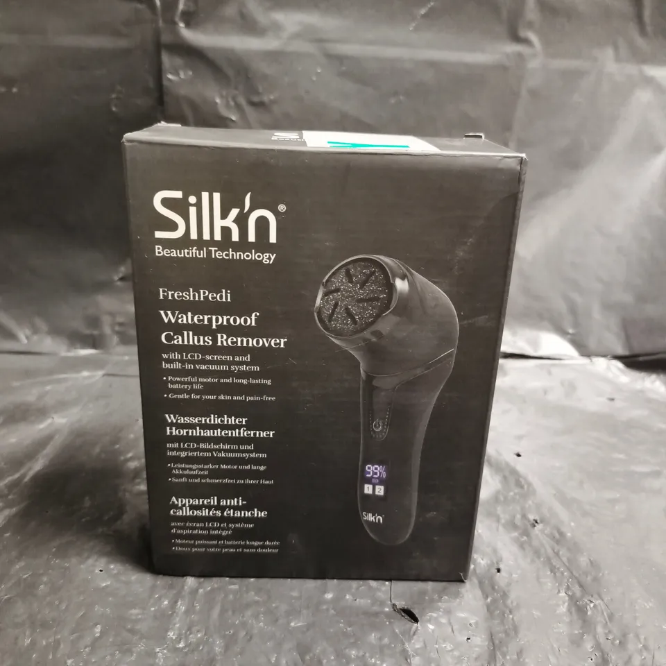 SILK'N FRESHPEDI WATERPROOF CALLUS REMOVER – LCD SCREEN, BUILT-IN VACUUM (BOXED)