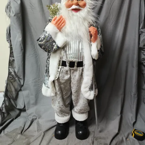 40 CM STANDING SANTA WITH SKIS CHRISTMAS DECORATION