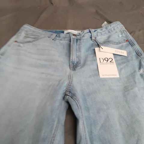 STRADIVARIUS STRAIGHT WIDE DENIM JEANS - UK 14