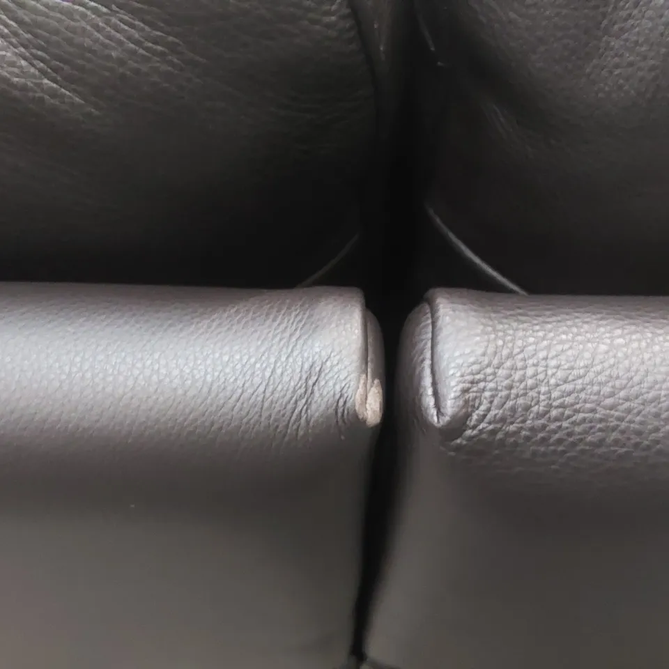 QUALITY DESIGNER ITALIAN MADE DEGANO 3-SEATER ELECTRIC RECLINING DARK BROWN LEATHER SOFA