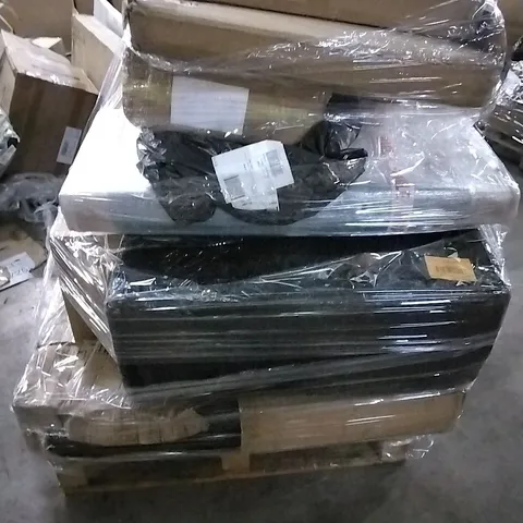 PALLET OF HOUSEHOLD ITEMS TO INCLUDE ELECTRIC CLOTHES AIRER, SUITCASE, GLASS JARS AND OTHER ASSORTED ITEMS...