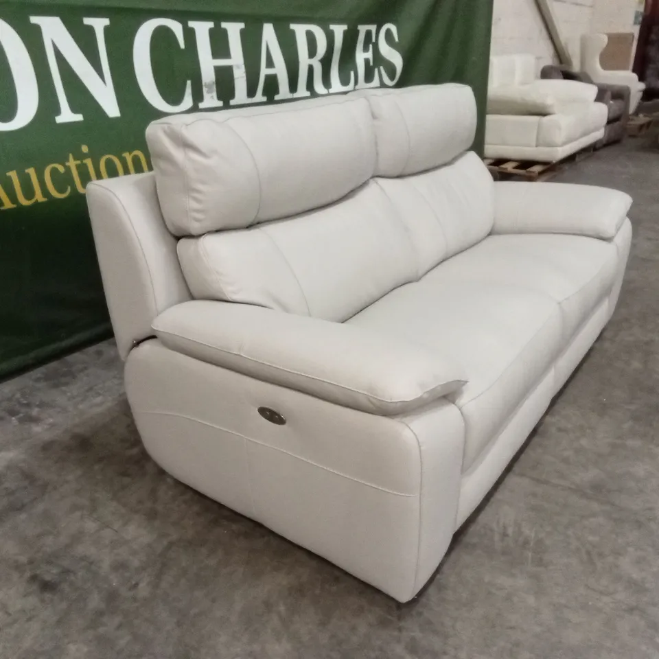 QUALITY DESIGNER ITALIAN MADE PATRIZIO 3 SEATER ELECTRIC RECLINER LEATHER SOFA