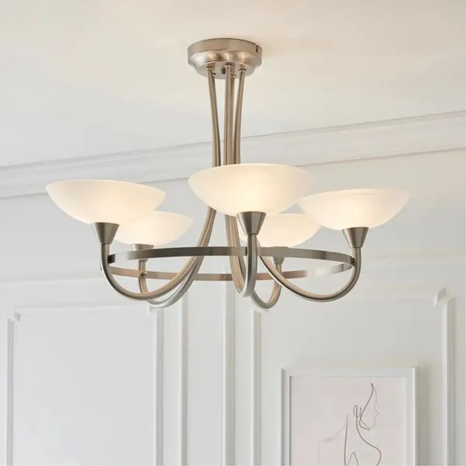 BOXED VOGUE CAGNEY 5 LIGHT SEMI FLUSH CEILING LIGHT