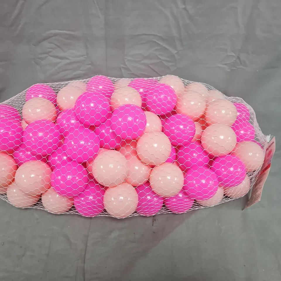 PINK BALL PIT BALLS IN MESH BAG