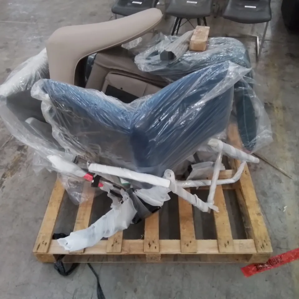 PALLET TO CONTAIN ASSORTED CHAIR PARTS INCLUDING SEATS AND FRAMES