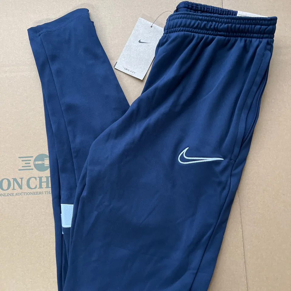 NIKE DRI-FIT SIZE SMALL NAVY TRACKSUIT BOTTOMS 