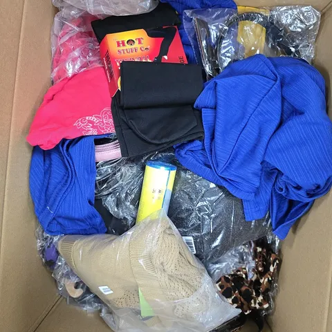 APPROXIMATELY 20 ASSORTED CLOTHING/HOUSEHOLD PRODUCTS TO INCLUDE SLIPPERS, JUMPERS, JACKETS ETC 