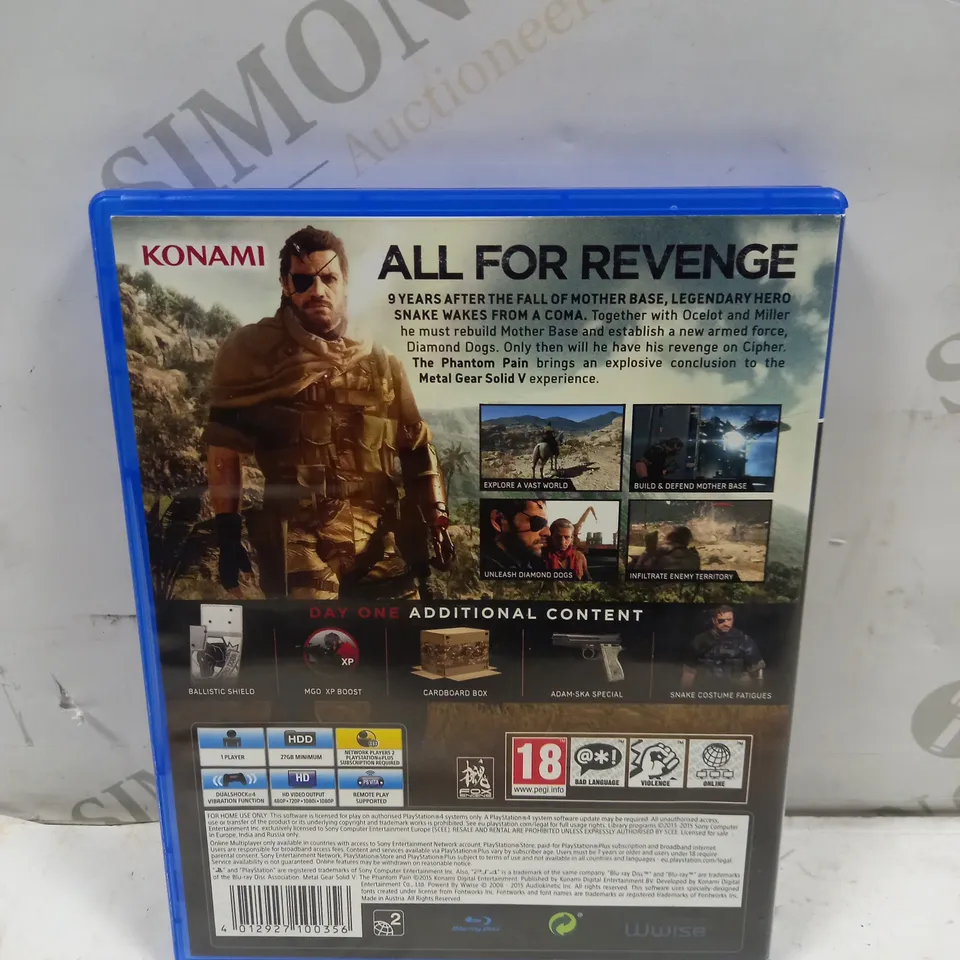 METAL GEAR SOLID-THE PHANTOM PAIN ON PS4