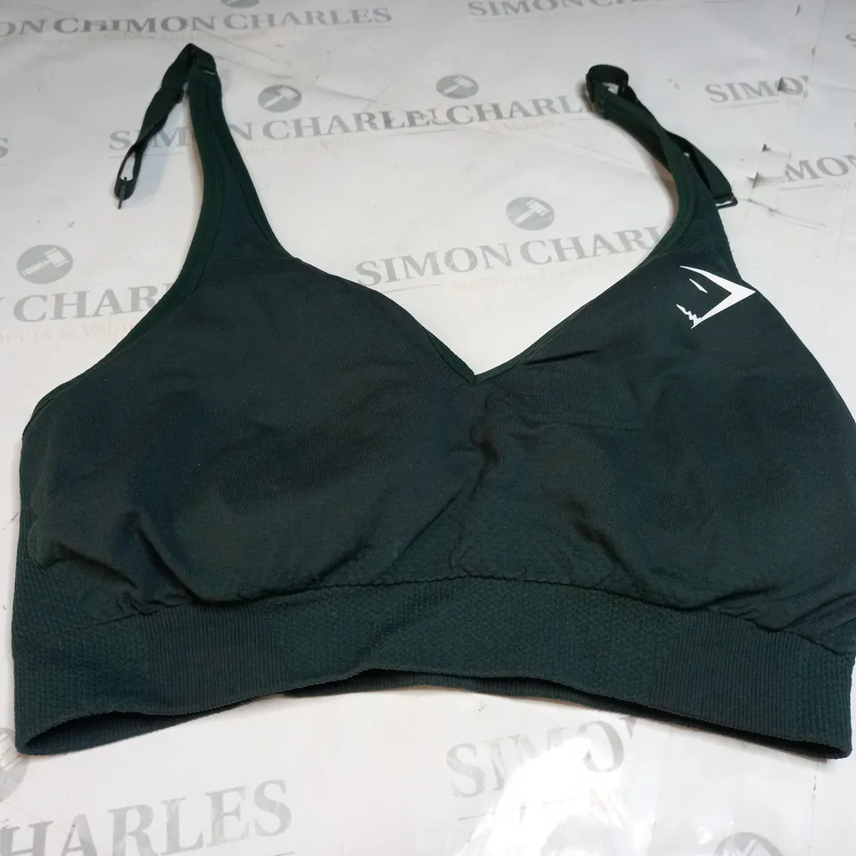 LARGE GREEN GYMSHARK SPORTS BRA 