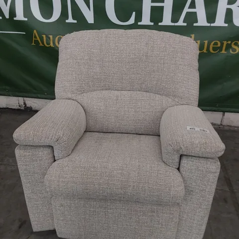 QUALITY BRITISH DESIGNER G PLAN CHLOE EASY CHAIR LOOM CLAY FABRIC 