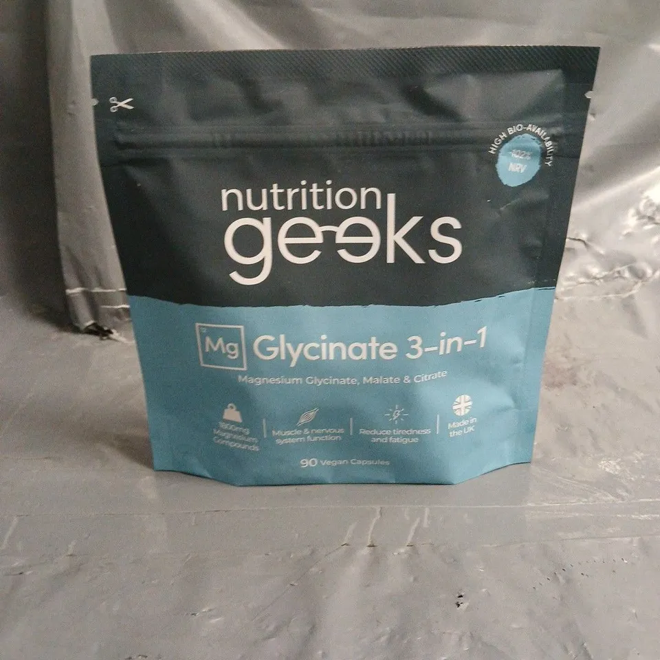 SEALED NUTRITION GEEKS MG GLYCINATE 3-IN-1 90 VEGAN CAPSULES