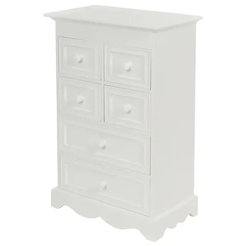 BOXED MERIDIAN 6 DRAWER 35CM W SOLID WOOD