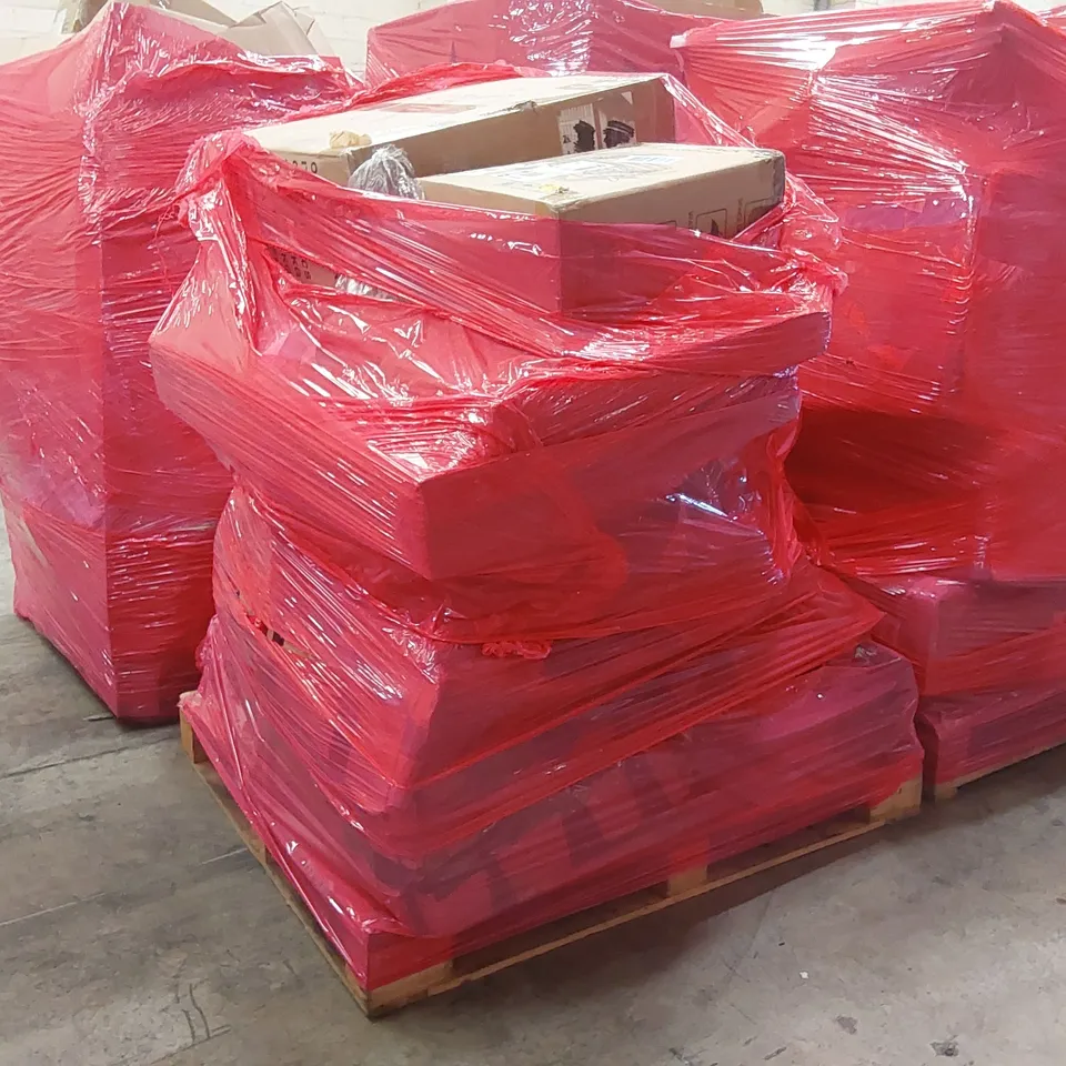 PALLET OF ASSORTED ITEMS INCLUDING: OFFICE CHAIRS, DISH DRYING RACK ECT