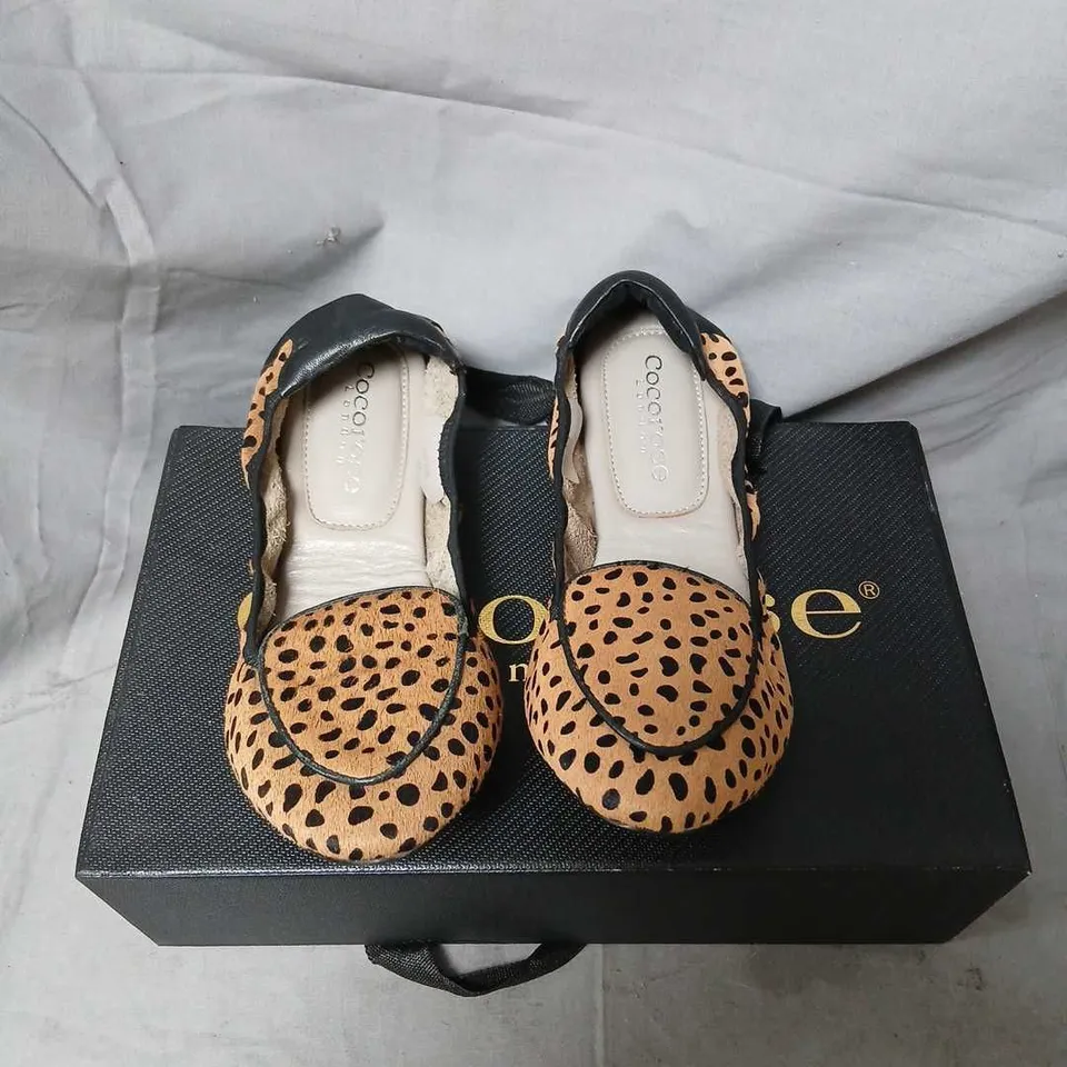 COCOROSE LONDON LEOPARD PRINT BABY SHOES – BOXED (PAIR) SIZE 37