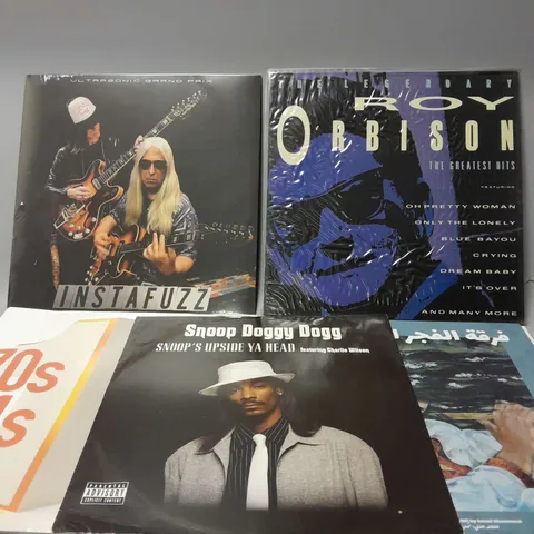 10 ASSORTED VINYL RECORDS TO INCLUDE SNOOP DOGGY DOG UPIDE YA HEAD, ROY ORBISON THE GREATEST HITS, INSTAFUZZ ULTRASONIC GRAND PRIX, ETC