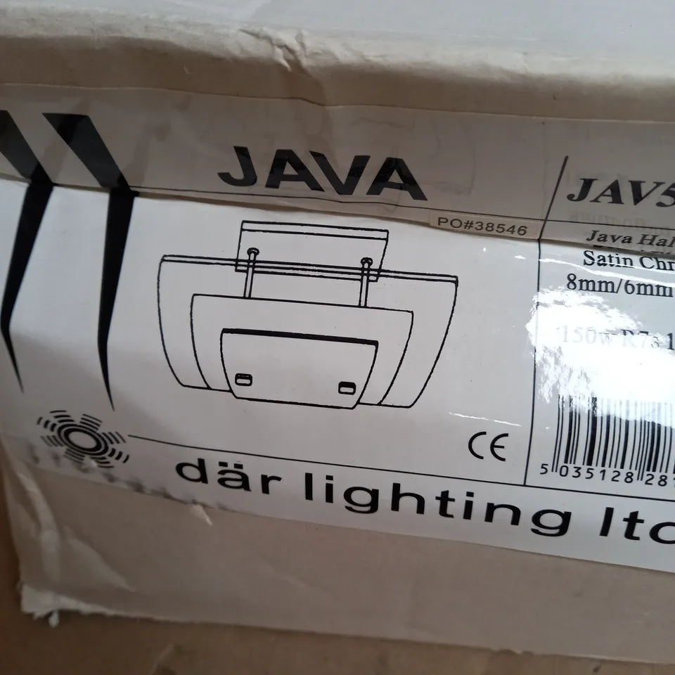 DAR JAVA HALOGEN SATIN CHROME LIGHT SHADE 