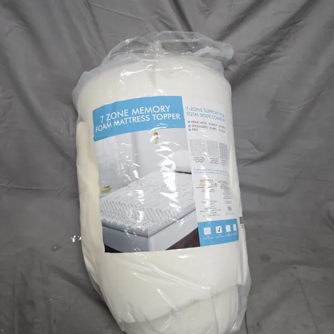 7 ZONE MEMORY FOAM MATTRESS TOPPER