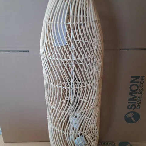 BRAND NEW BOXED WICKER FLOOR LAMP 