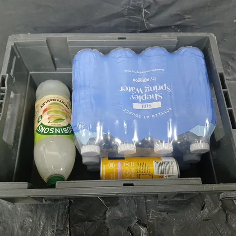 APPROXIMATELY 3 ASSORTED FOOD &DRINK ITEMS TO INCLUDE - BOTTLED WATER, ROBINSONS AND CANS    - COLLECTION ONLY 