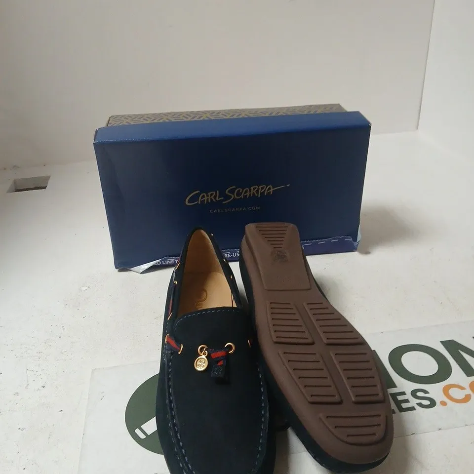 CARL SCARPA FARIS LOAFERS – NEW NAVY WITH NAVY STITCHING, UK 7 (EU 41)
