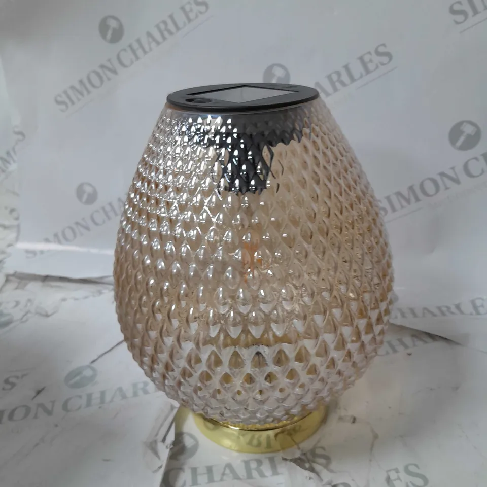 MY GARDEN STORIES TABLE TOP GLASS SOLAR LANTERN