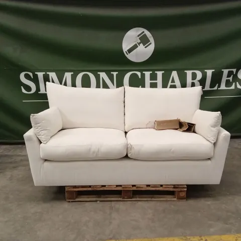 LANGDON 3 SEATER SOFA, CREAM HOUSE PLUSH FABRIC