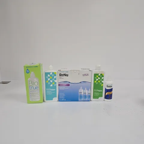 TOTE OF APPROXIMATELY 10 ASSORTED ITEMS INCLUDING SPECSAVERS EASY VISION UNIPURPOSE 240ML, BAUSCH + LOMB RENU MPS 3-PACK AND BAUSCH + LOMB BOSTON MULTI ACTION SOLUTION