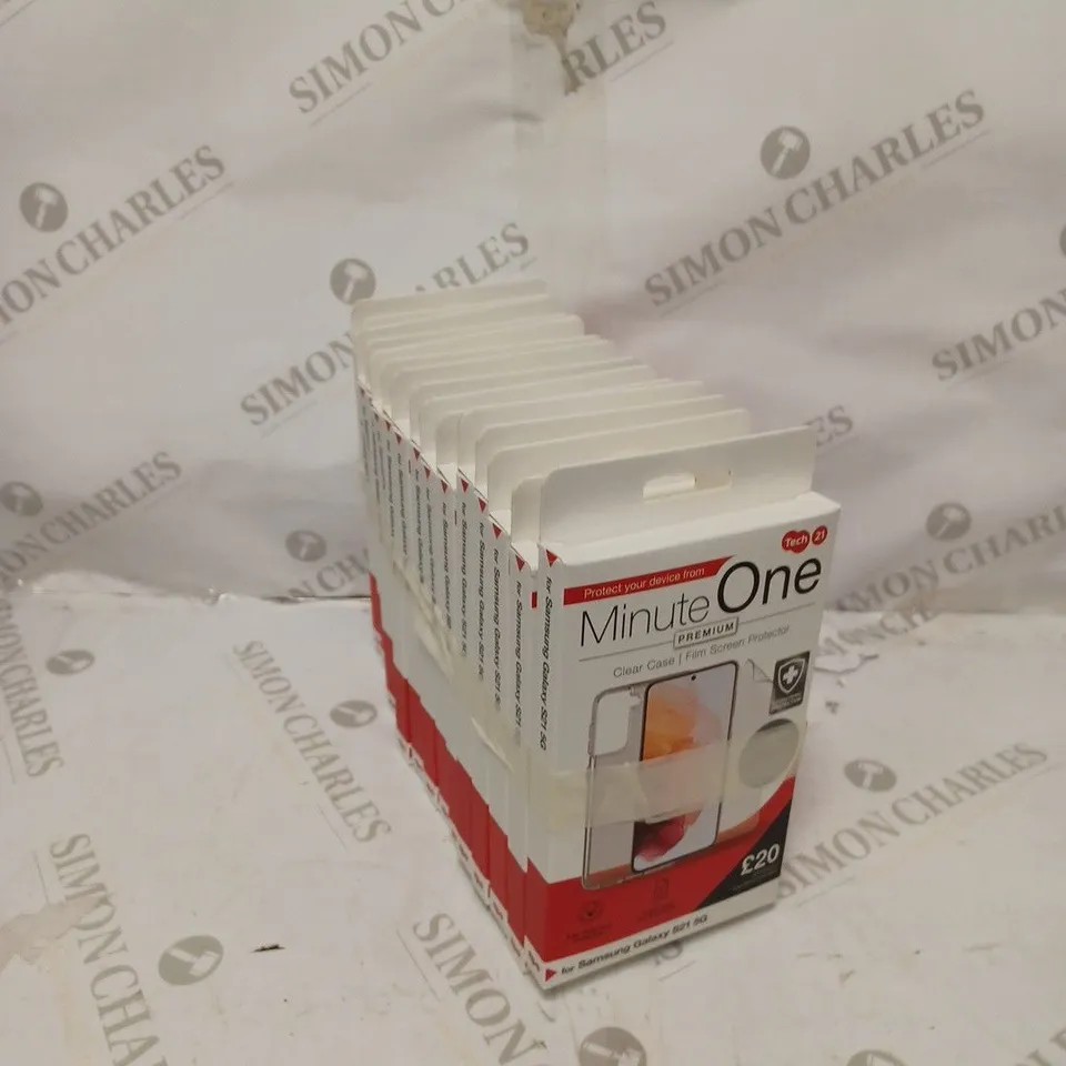 LOT OF 15 MINUTE ONE CLEAR CASE & SCREEN PROTECTOR KITS FOR SAMSUNG GALAXY S21 5G