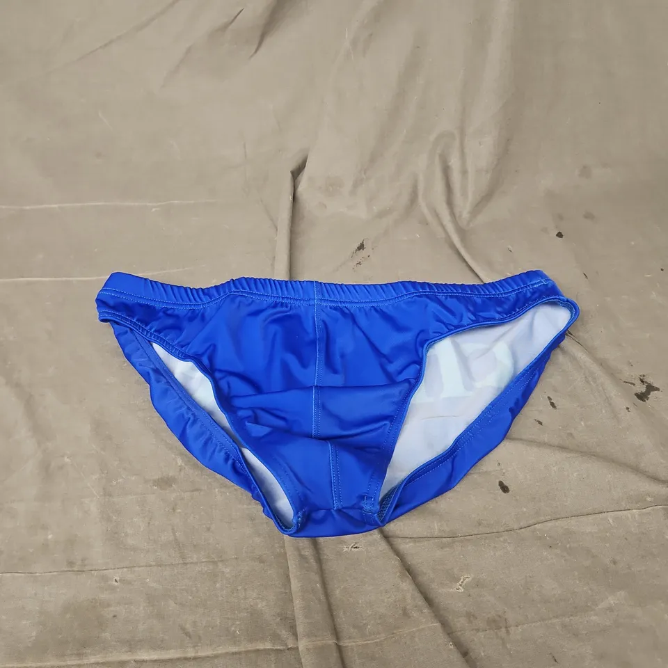 CHARLIE MENS LOGO LIFEGUARD BRIEF IN COBALT/POOL SIZE M