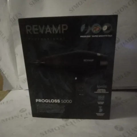 BRAND NEW BOXED REVAMP PROGLOSS 5000 AC PROFESSIONAL 2400W DRYER DR-5000-GB