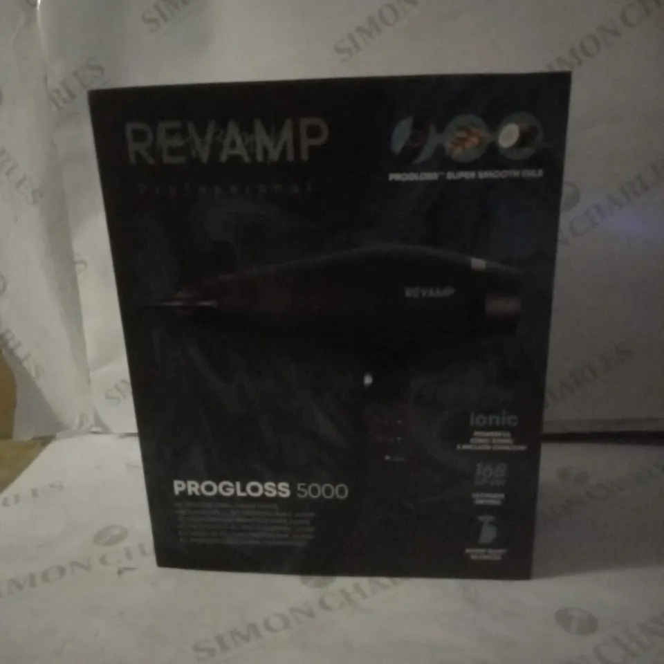 BRAND NEW BOXED REVAMP PROGLOSS 5000 AC PROFESSIONAL 2400W DRYER DR-5000-GB