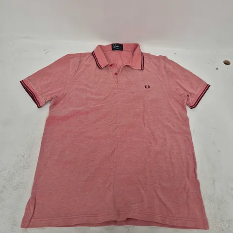FRED PERRY SLIM FIT POLO IN RED - XL