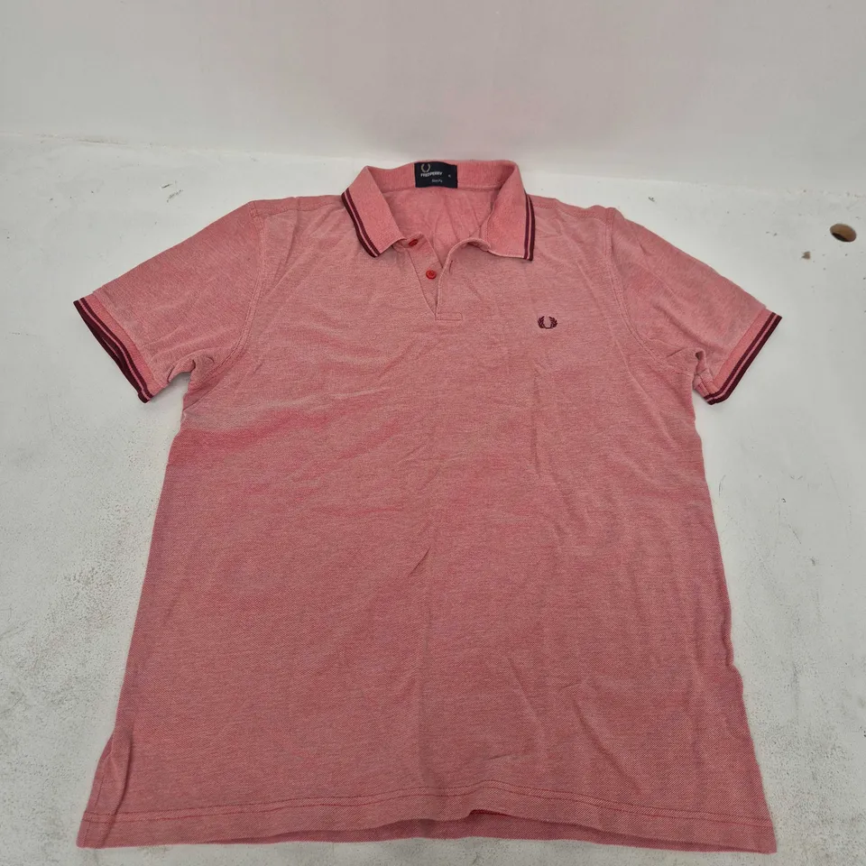 FRED PERRY SLIM FIT POLO IN RED - XL