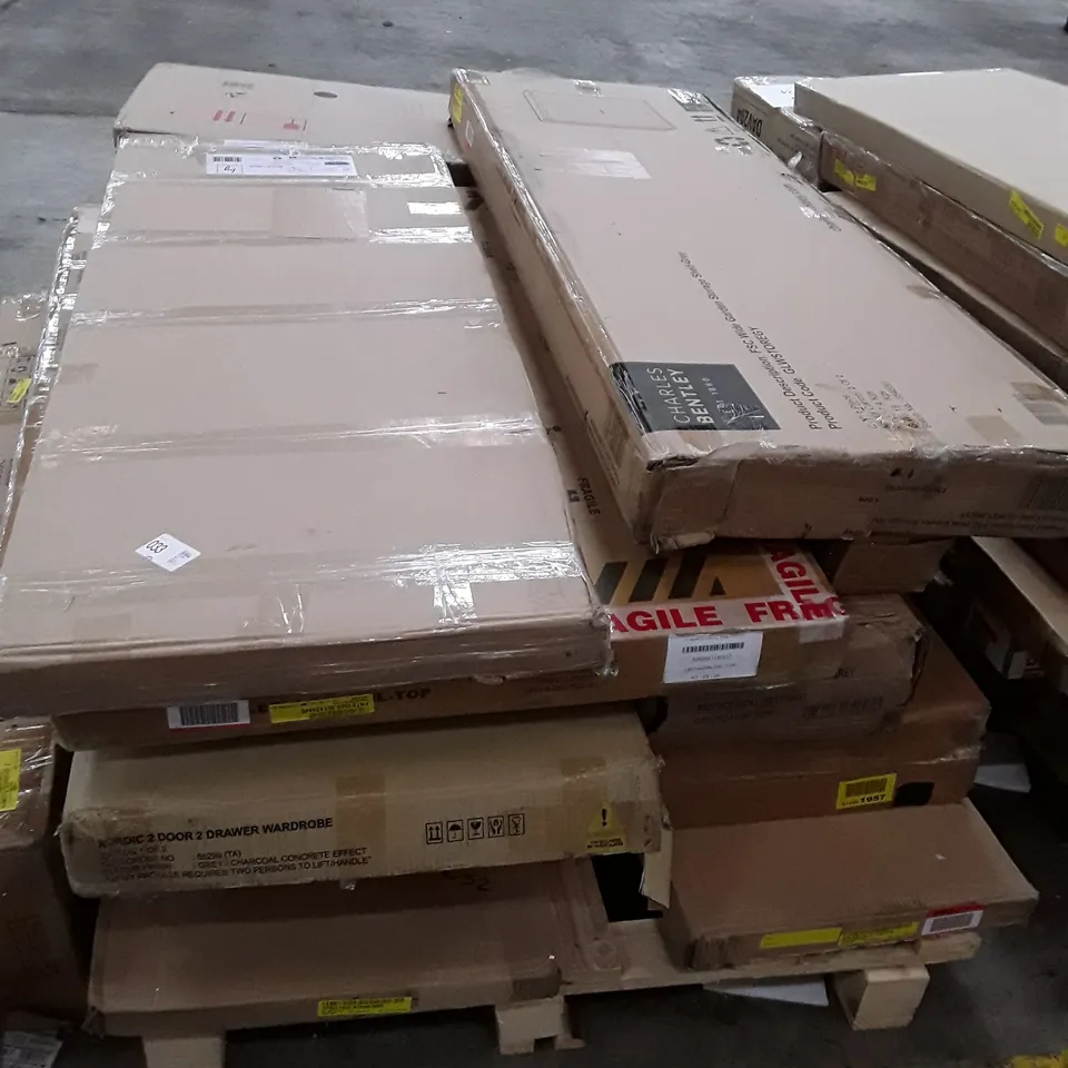 PALLET OF ASSORTED BOXED FURNITURE PARTS