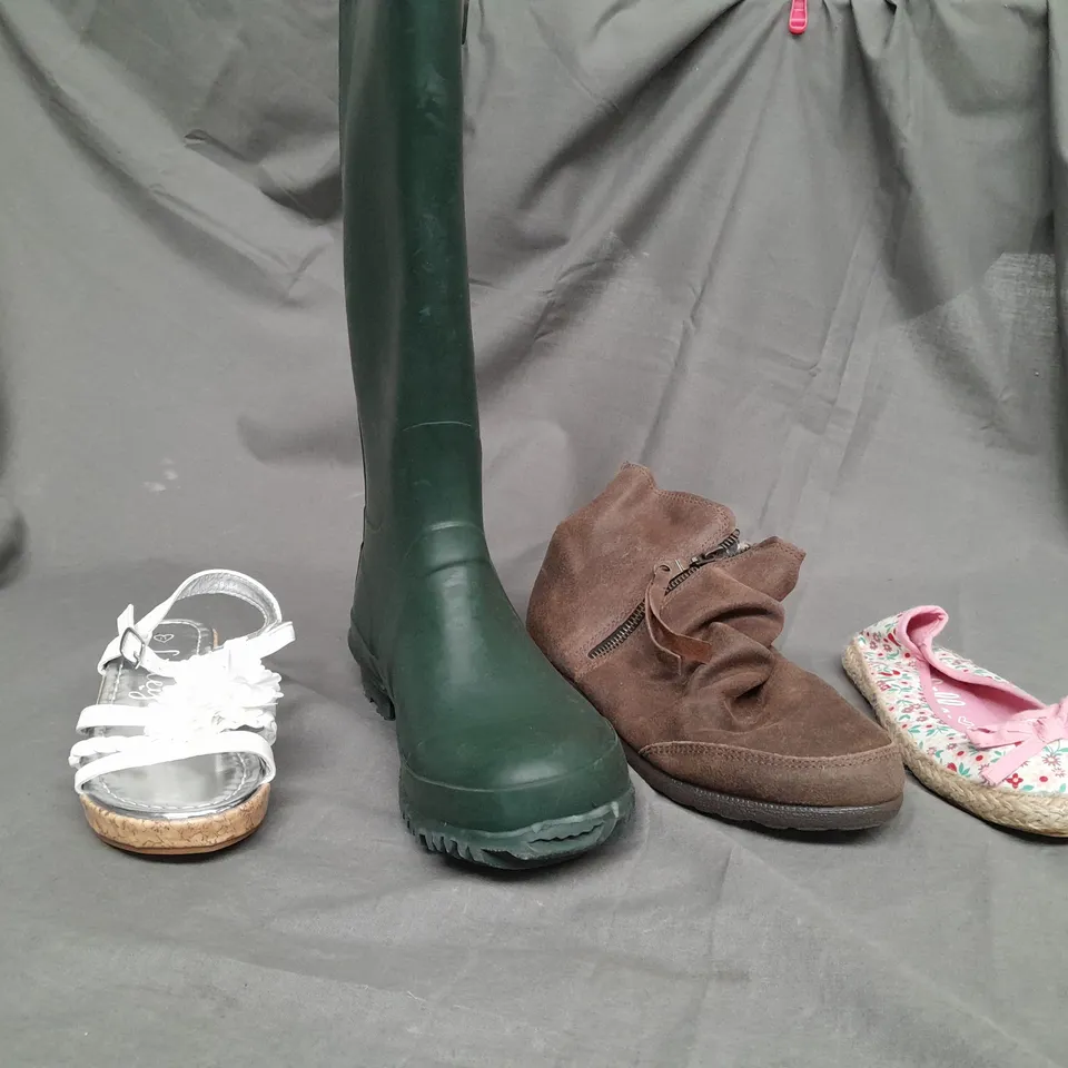 BOX OF APPROX 32 ASSORTED KIDS SHOES IN VARIOUS SIZES & COLOURS 