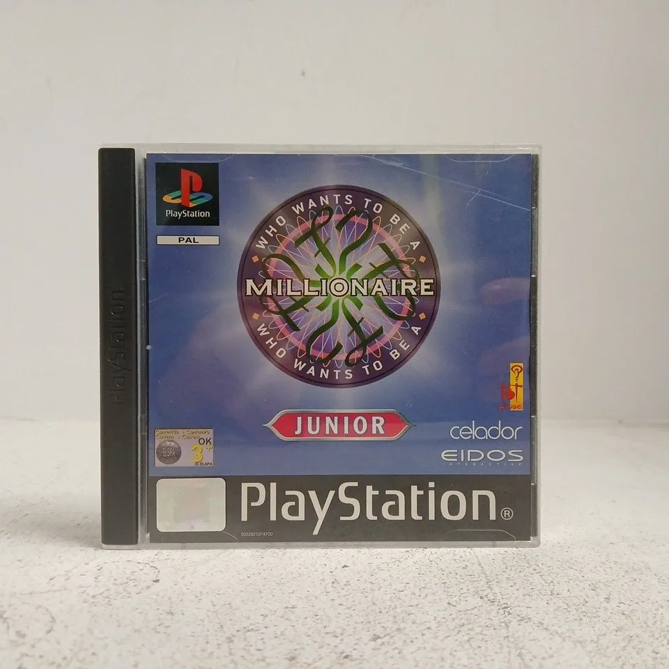 WHO WANTS TO BE MILLIONAIRE JUNIOR PLAYSTATION VIDEO GAME