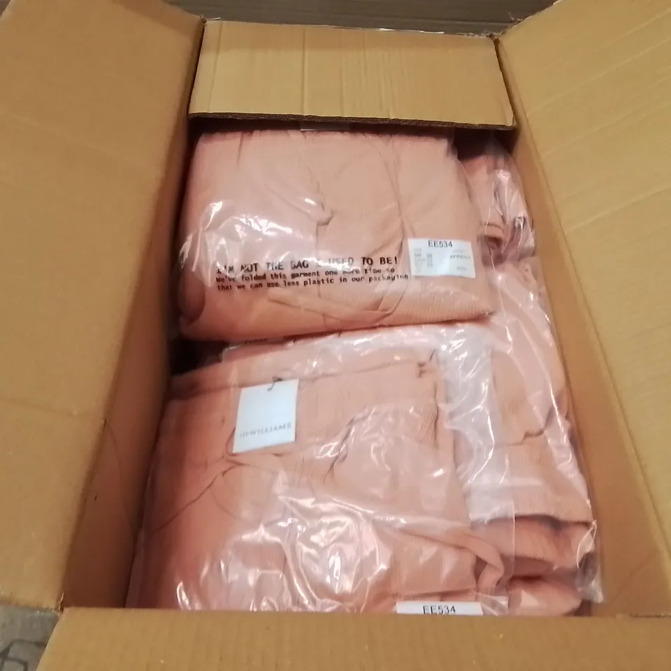 BOXED BRAND NEW APPROXIMATELY 12 JD WILLIAMS CRINKLE WIDE LEG APRICOT TROUSERS SIZE 26