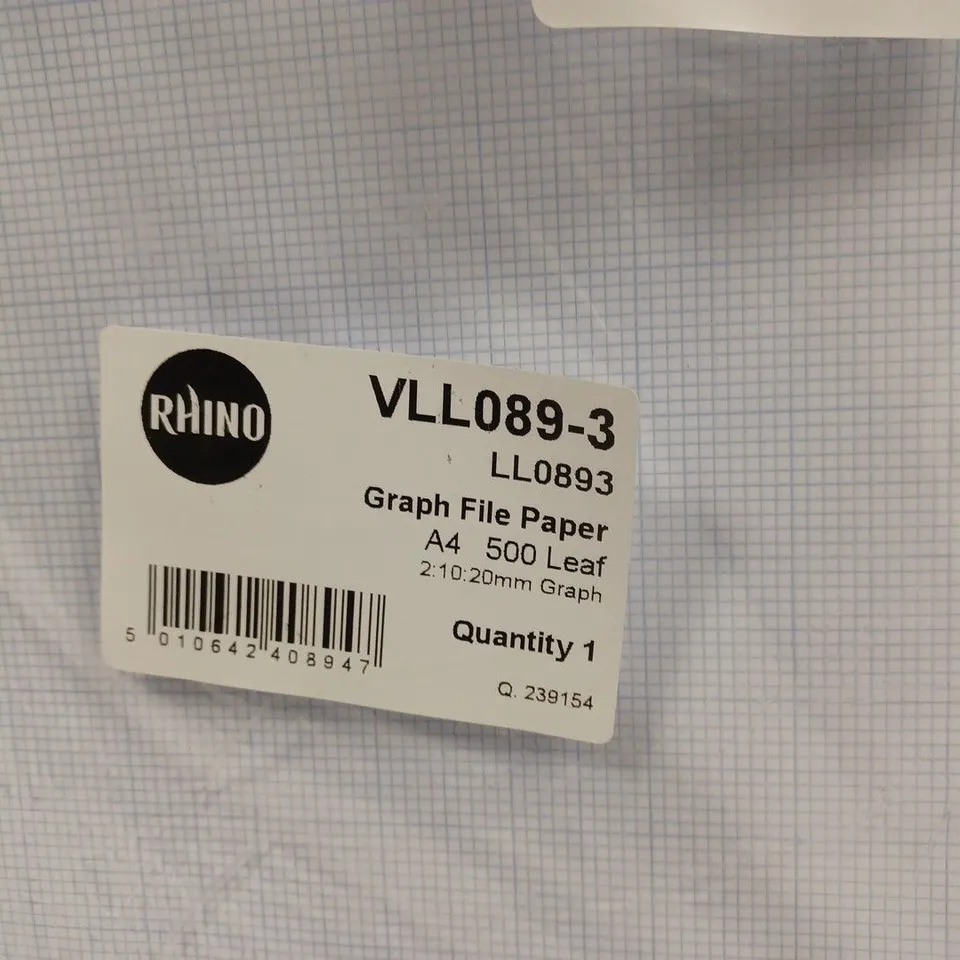 RHINO A4 500 LEAF GRAPH PAPER