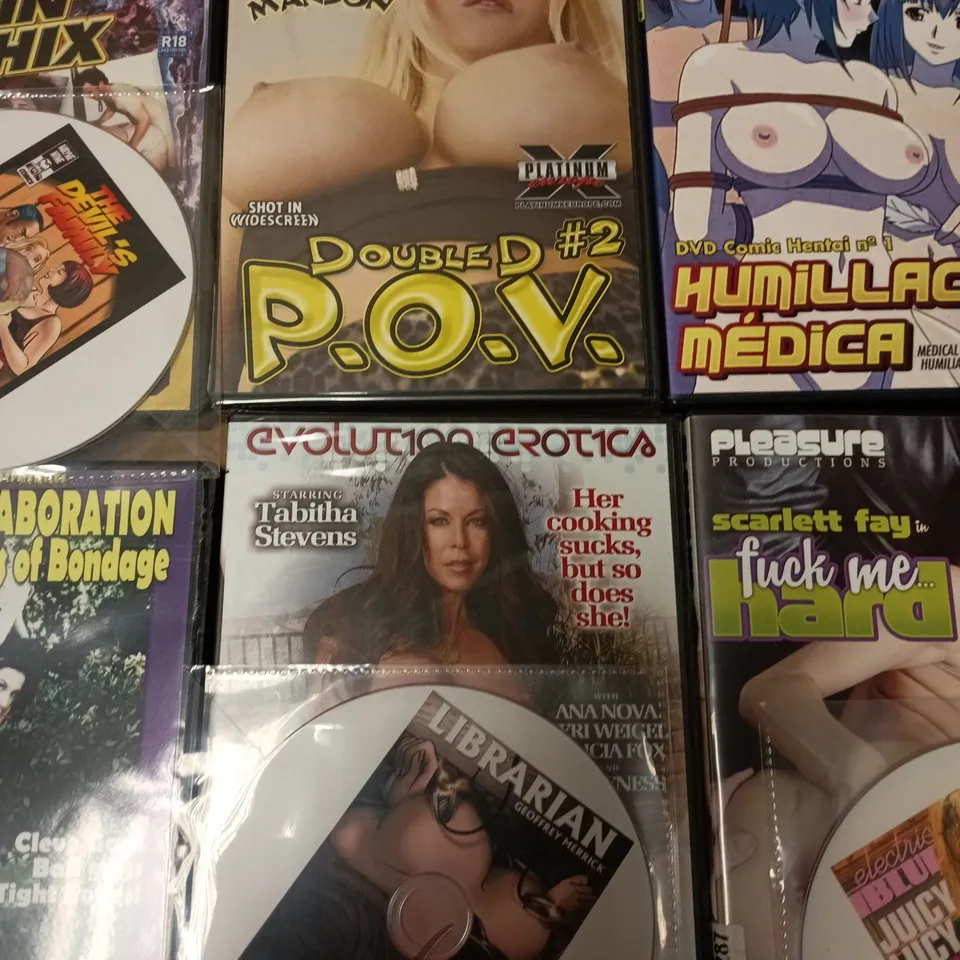 LOT OF 9 ASSORTED ADULT ENTERTAINMENT DVDS