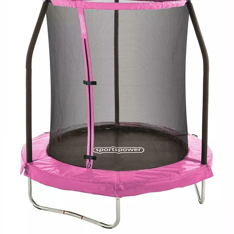 BOXED SPORTSPOWER 8FT TRAMPOLINE PINK - COLLECTION ONLY