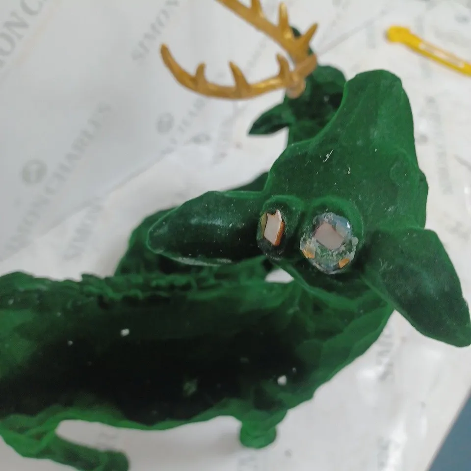 ALISON CORK SET OF 2 VELVET HENRY STAGS