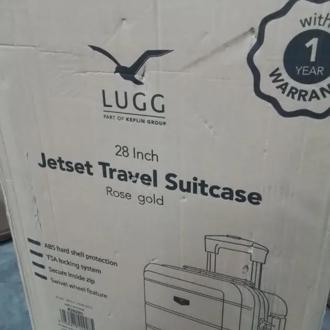 BOXED LUGG 28INCH JETSET TRAVEL SUITCASE ROSE GOLD 