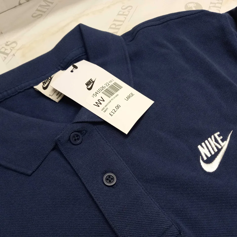 NIKE BLUE POLO SHIRT - L