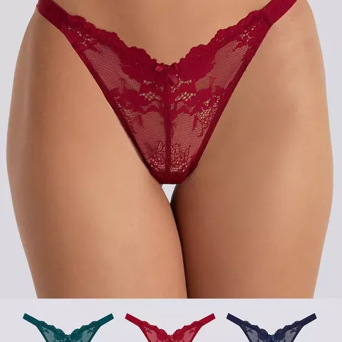 BOUX AVENUE FRAN HIGH LEG THONG 3PK - MIX COLOURS