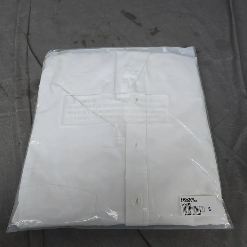 WAT THE BRAND  WHITE POPLIN SHIRT – UK SIZE S