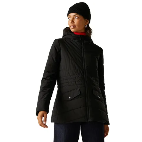 BRAND NEW REGATTA WOMENS AGARA PADDED JACKET IN BLACK SIZE 16